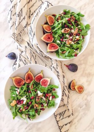 Fig and Arugula Salad with Balsamic reduction