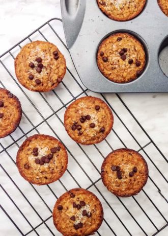 vegan chocolate chip muffins-healthy and gluten-free!