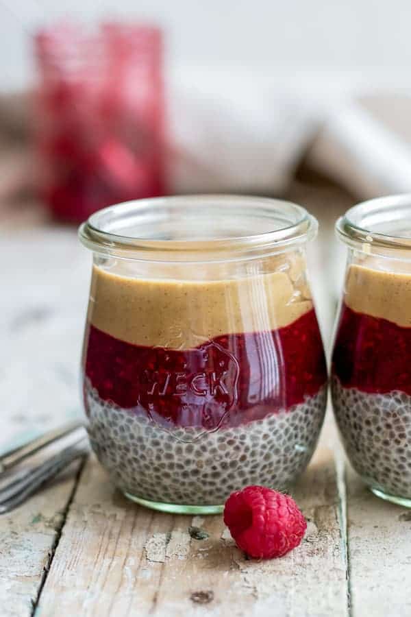 Peanut Butter & Jelly Chia Pudding