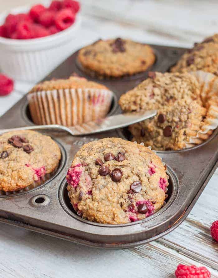 healthy raspberry muffins 