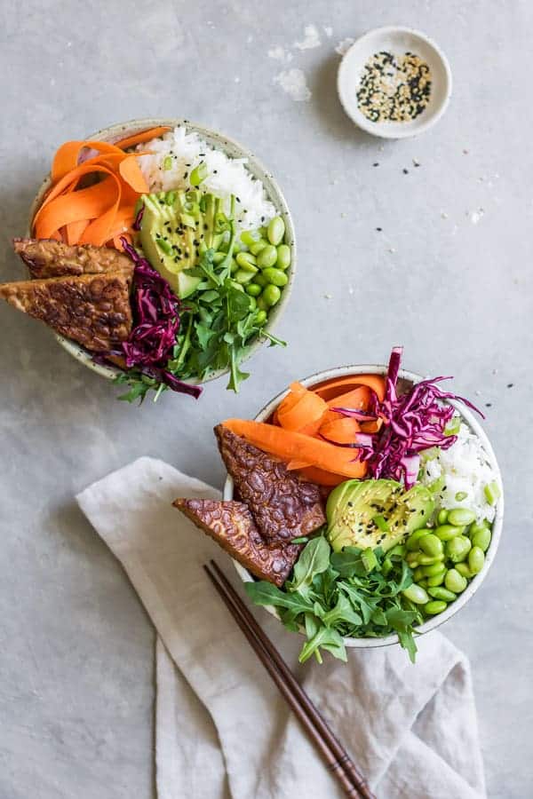 Ginger Tempeh Poke Bowl Choosing Chia