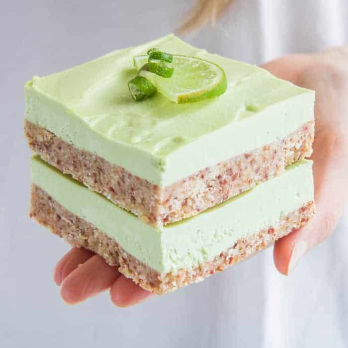 raw key lime pie bars