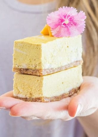 vegan mango cheesecake bars