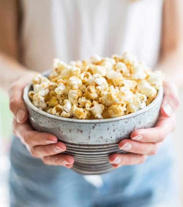 Salted caramel coconut popcorn