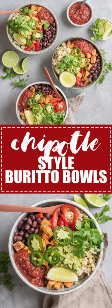 Choosingchia.com| These chipotle style burrito bowls are a healthy option for lunch or dinner. They're also vegan & gluten-free!