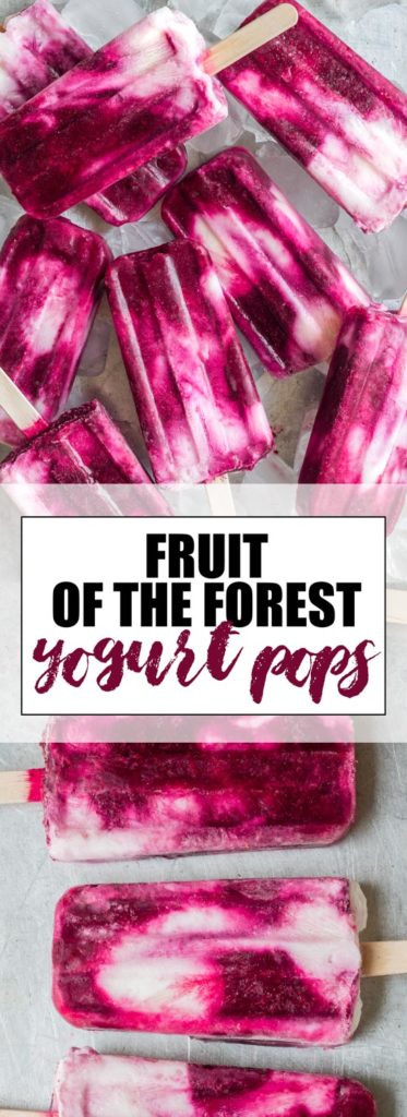 choosingchia.com| These fruit of the forest yogurt pops only need a handful of ingredients and only take 10 minutes to put together! Make this healthy treat today!