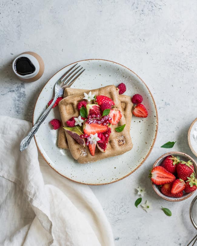 vegan buckwheat waffles