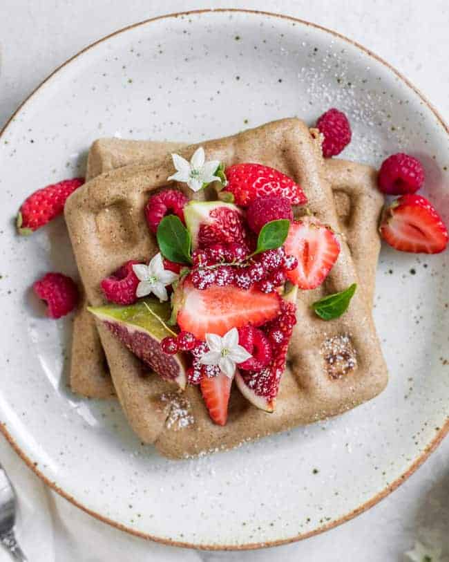 Vegan buckwheat waffles - Choosing Chia