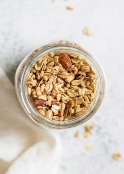 This homemade rise and shine breakfast granola is a healthy vegan breakfast that is loaded with superfoods! It's easy to make, and delicious!