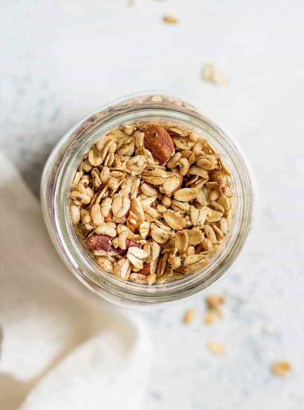 This homemade rise and shine breakfast granola is a healthy vegan breakfast that is loaded with superfoods! It's easy to make, and delicious!