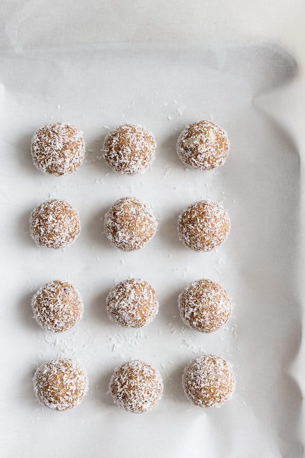 salted caramel coconut bliss balls