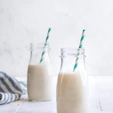Homemade vanilla oat milk