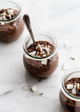 3 cups of chocolate chia pudding