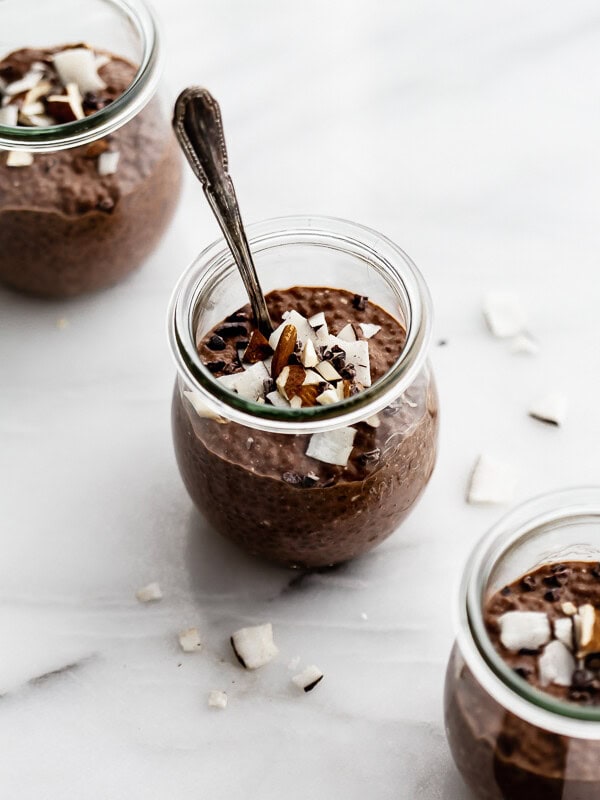 3 cups of chocolate chia pudding
