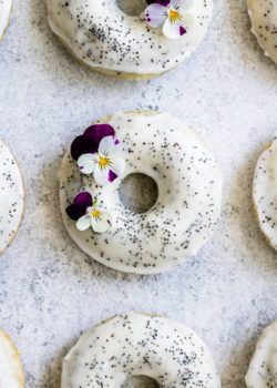 vegan lemon poppy seed donuts