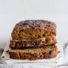 Dark chocolate chip & rye banana bread