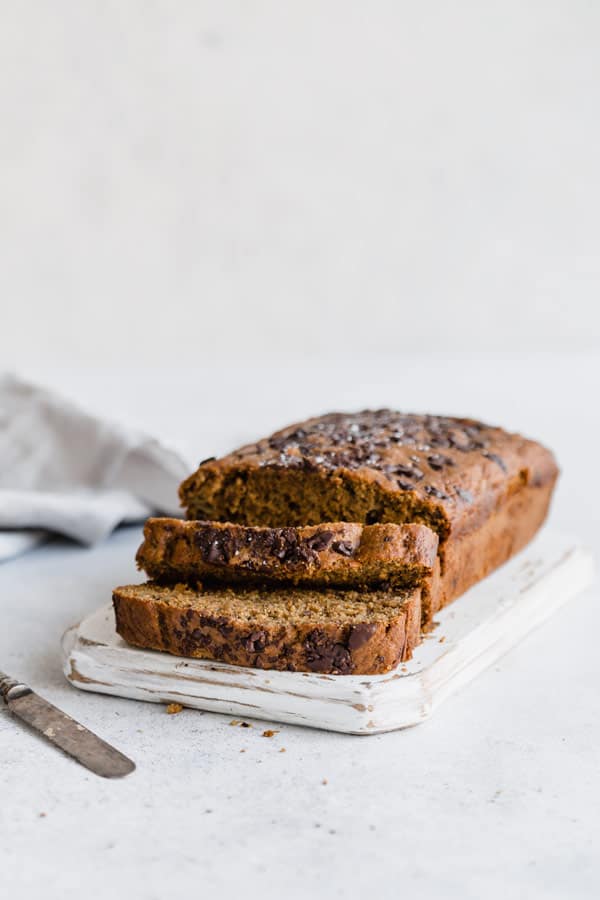 dark chocolate chip & rye banana bread