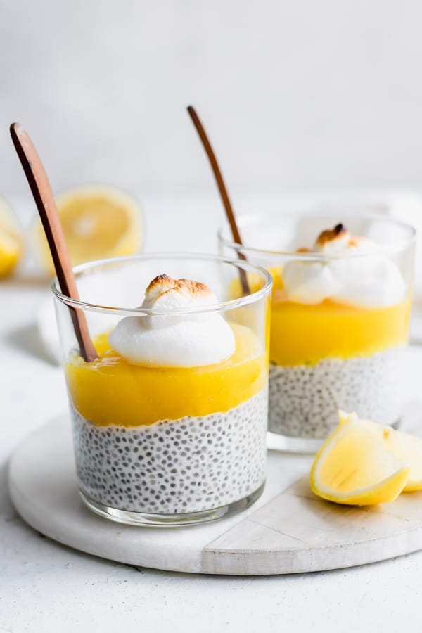 lemon meringue pie chia pudding