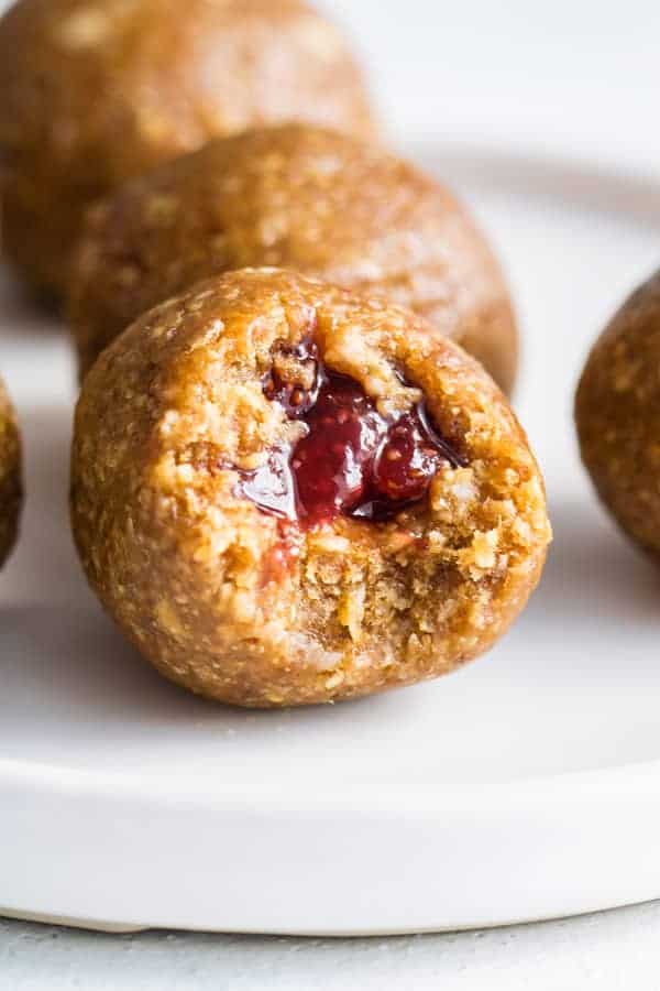 peanut butter and jelly energy balls