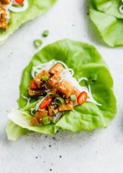 sweet chili vegan lettuce wraps