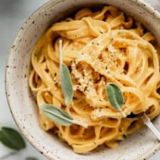 Vegan Pumpkin Alfredo Pasta