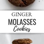 crispy & chewy ginger molasses cookies