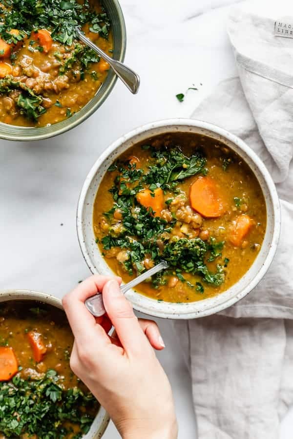 Slow Cooker Vegan Lentil Soup