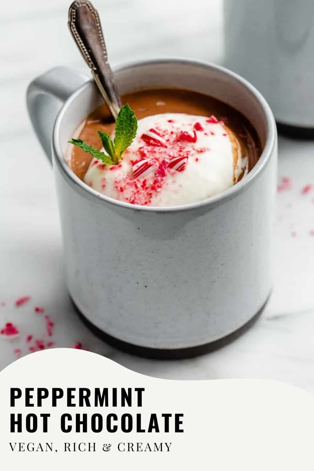Vegan Peppermint Hot Chocolate - Choosing Chia