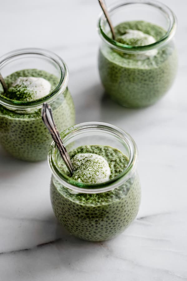 matcha latte chia pudding