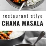 restaurant style chana masala