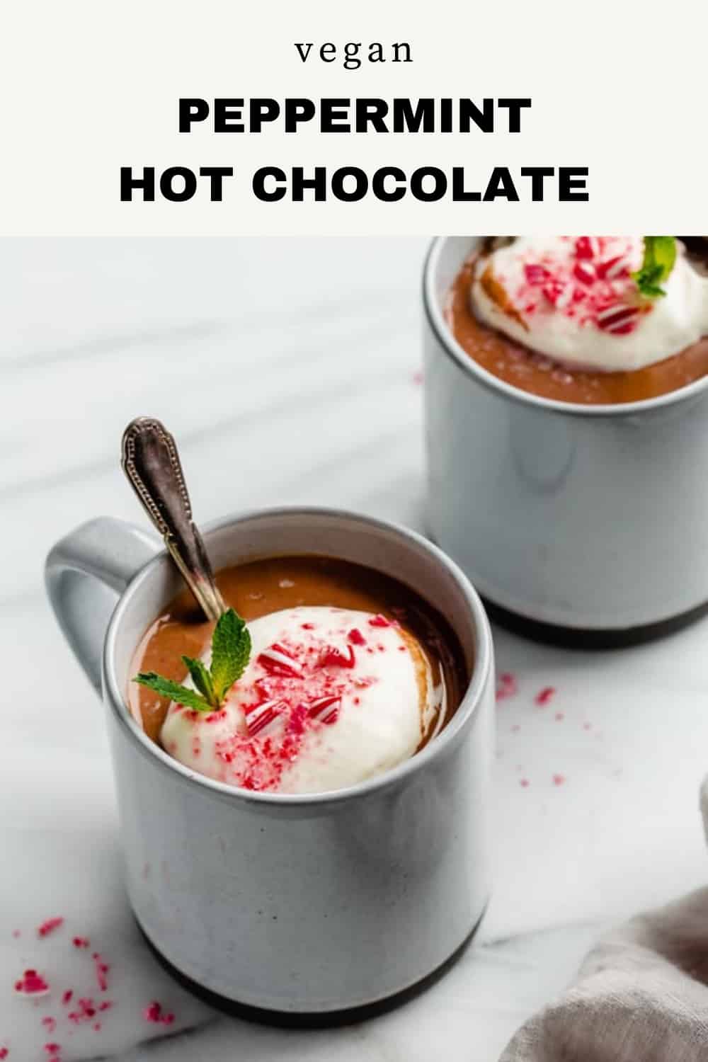 Vegan Peppermint Hot Chocolate - Choosing Chia