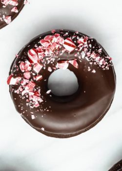 vegan peppermint mocha donuts