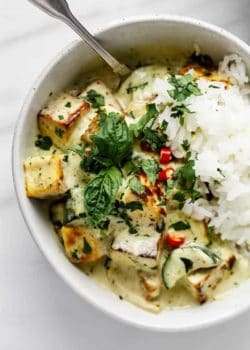 healthy thai green chicken curry