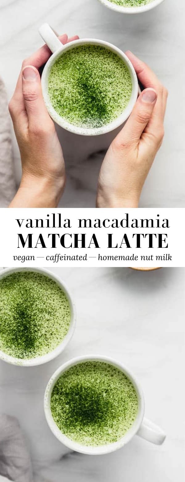 Vanilla Macadamia Matcha Latte - Choosing Chia