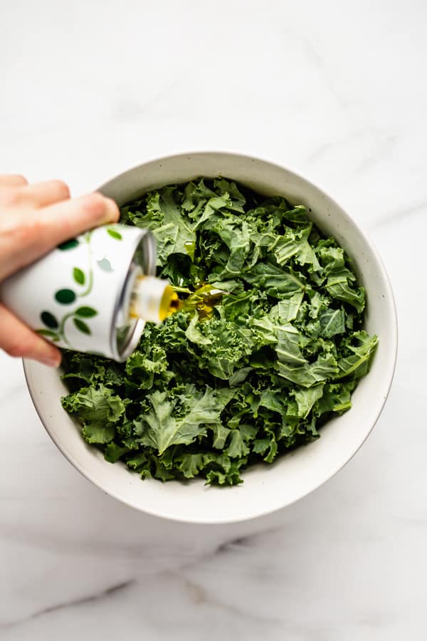 how to massage kale for a salad