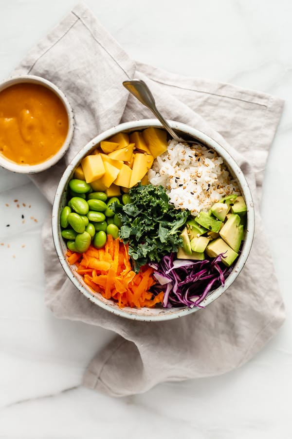 buddha bowl with buddha bowl sauce