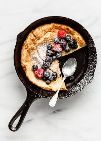 dutch baby pancake with berries