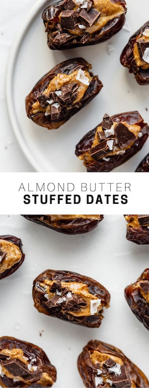 Almond Butter Stuffed Dates - Choosing Chia