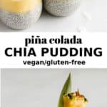 jars of chia pudding with pineapple puree