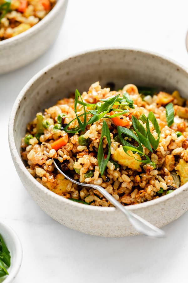 Vegan Fried Rice with Tofu - Choosing Chia