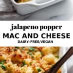 a dish of jalapeno popper mac and cheese