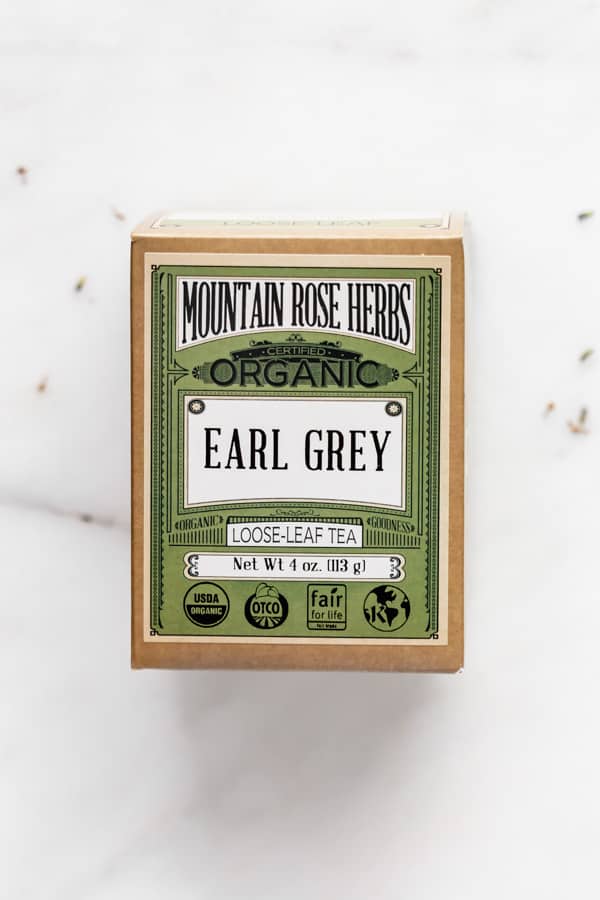 A box of earl grey tea