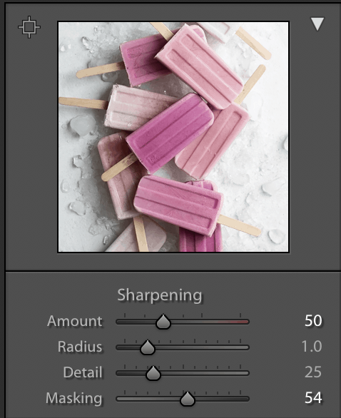 Adobe lightroom sharpening tool