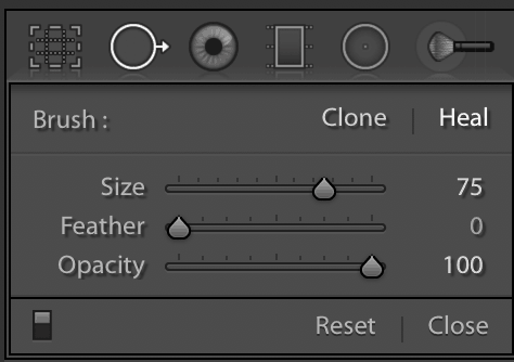 Adobe lightroom healing brush tool 