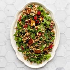 Farro Salad with Halloumi and Berries