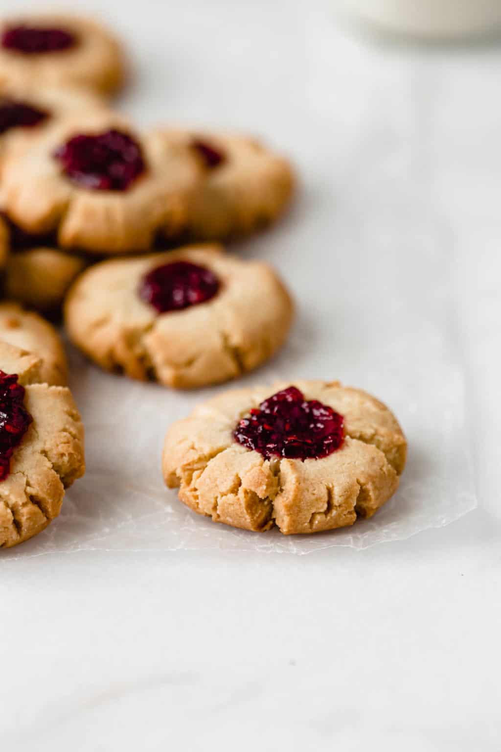 Vegan Thumbprint Cookies With Raspberry Jam - Choosing Chia
