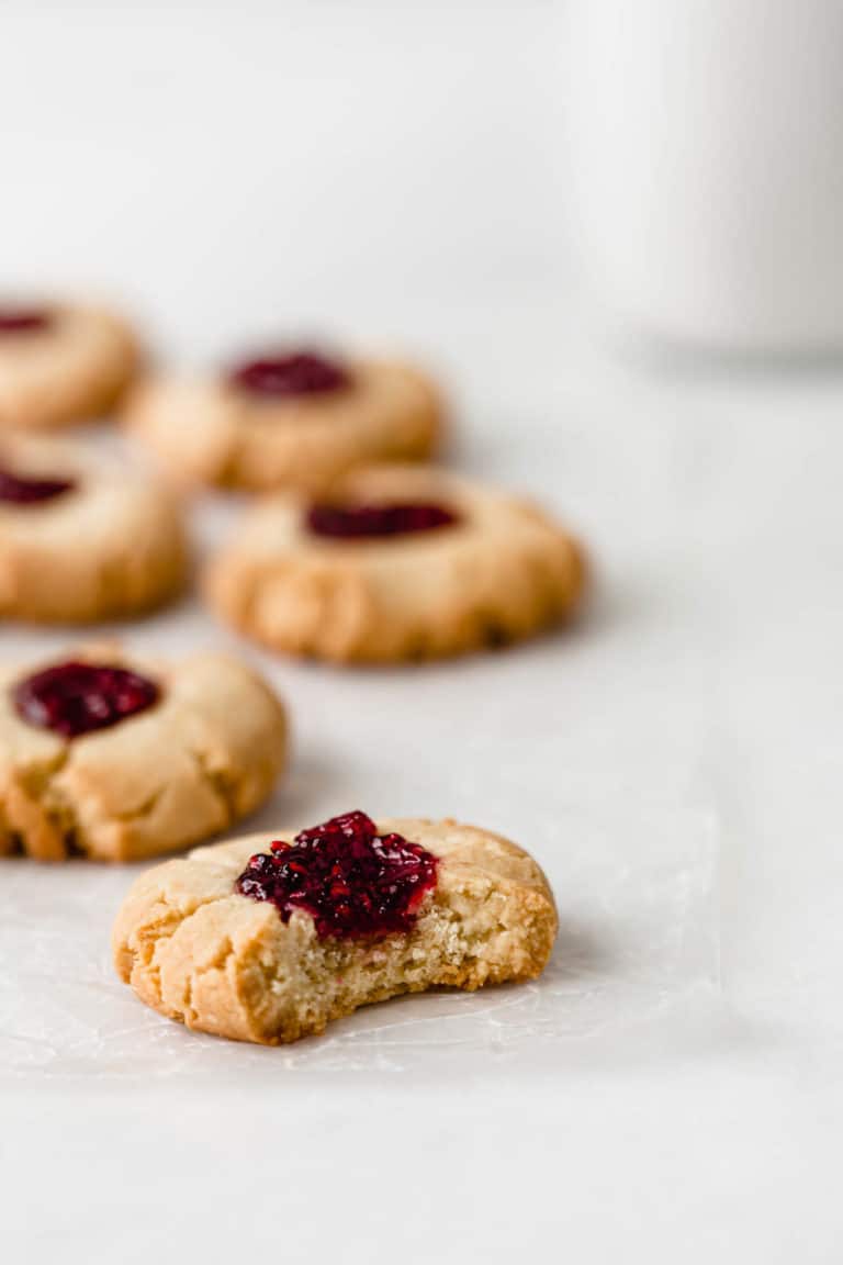 Vegan Thumbprint Cookies With Raspberry Jam - Choosing Chia