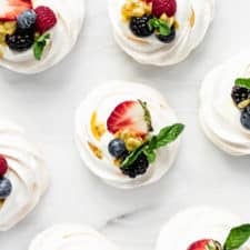 Mini Pavlovas with Coconut Whipped Cream