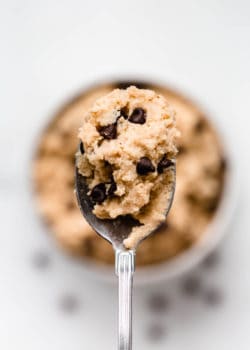 a spoonful of chickpea cookie dough