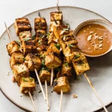 Tofu Satay With Peanut Sauce